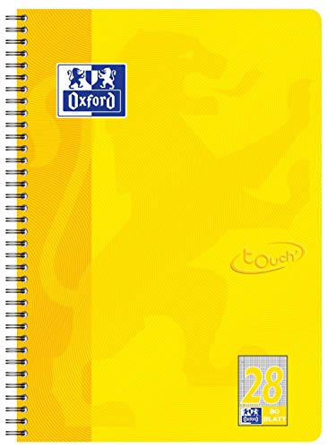 'Oxford 400086492, Bloc-Notes “Touch " A Quadretti, Giallo Sole 1 Giallo Sole