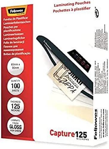 Fellowes Pouches Lucide Capture125, 125 My, 65X95 Mm, 100 Pezzi