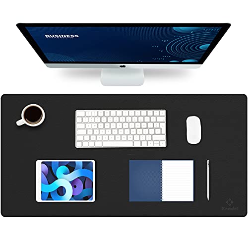 Knodel Tappetino Scrivania, Sottomano Scrivania, 80Cm X 40Cm In Similpelle Pu, Tappetino Per Laptop, Copri Scrivania, Doppia Facciata (Nero)