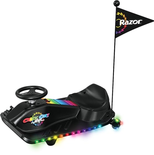 Crazy Cart Shift Lightshow Drifting Go-Kart Per Bambini Di Razor Luci Led Multicolori Motore Hub Power Core Pedale Velocità Variabile
