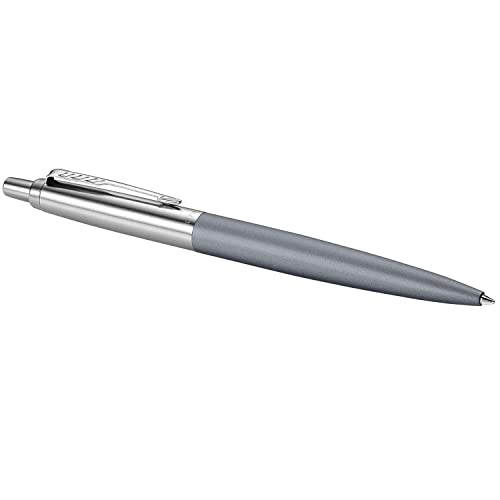 Parker Jotter Penna A Sfera Xl, Finitura Cromata, Punta Media, Inchiostro Blu, Confezione Regalo, Alexandra Matte Grey