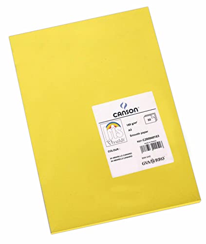 Guarro Canson 200040183 Foglio A3, Confezione Da 50 Pezzi, Giallo