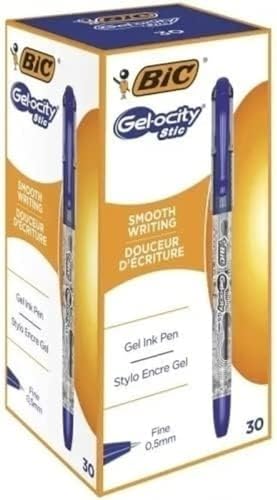 Bic Gelocity - Penna A Inchiostro Gel, 30 Pezzi, Colore: Blu