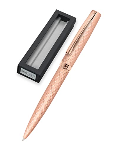 Online Eleganza Diamond - Penna A Sfera In Metallo Di Alta Qualità, Con Clip In Metallo, Colore: Nero, Resistente Ai Documenti, Con Confezione Regalo