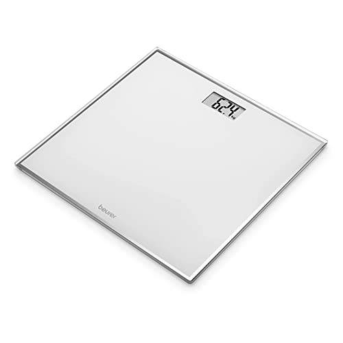 Beurer Gs 120 Kompakt Bilancia In Vetro Pesapersone In Formato Compatto, Poco Ingombrante Con Elegante Effetto Specchio