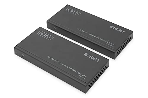 Digitus Estensore Kvm Hdmi - 4K/30Hz - Trasmettitore E Ricevitore - Hdbaset 1.0 - Hdmi 1.4 - Usb 1.1 - Portata Fino A 70M - Cavo Patch Cat 5E O Superi