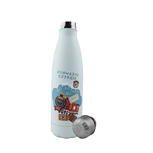 Cinereplicas Harry Potter - Borraccia Isolata Da 500 Ml In Acciaio Inox Hogwarts Espresso - Licenza Ufficiale