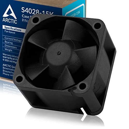 Arctic S4028-15K - Ventola Per Server Pc 40X40X28 Mm Con Doppio Cuscinetto A Sfera, 1400-15000 Rpm, Pwm Regolata, Connettore A 4 Pin, 12 V Dc - Nero