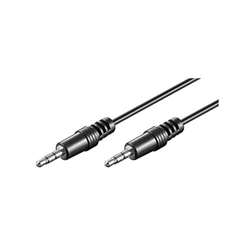 Goobay 51660 Cavo Di Collegamento Audio Aux, Stereo Da 3.5Mm, Cu, Nero, 4Mm Diametro, 5M Lunghezza Del Cavo