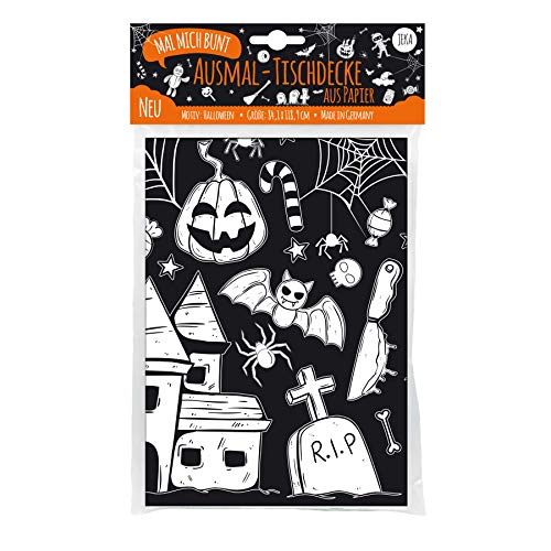 Jeka Tovaglia Di Carta Da Colorare, Motivo: Halloween, Tovaglia Da Colorare Halloween, Immagini Da Colorare Halloween, Colora Halloween, Decorazioni P