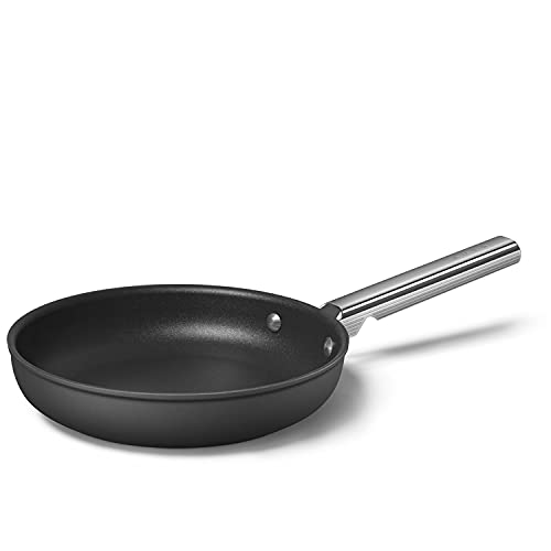 Smeg, Padella Antiaderente Ckff2401Blm, Diametro 24 Cm, Manico Ergonomico In Acciaio Inossidabile, Per Tutti I Piani Cottura, Fino A 250° In Forno, Ca