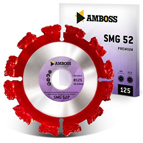 Amboss, Smg 52P, Disco Diamantato Da Taglio, Per Radici E Tronchi D'Albero, Legno, Gomma Dura, Asfalto, Ø 125 Mm X 22,2 Mm, 1