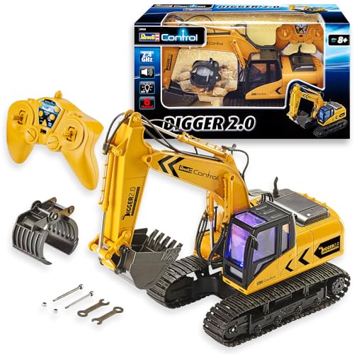 Revell- Digger 2.0 Kit Modello Scavatrice, Colore Giallo, 4009803249247