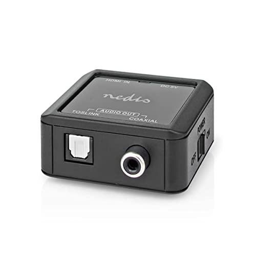 Nedis | Digital Audio Converter | 1-Way | Connection Input: Dc Power/Hdmi™ Input | Connection Output: 1X Coax Audio / 1X Toslink Female | Earc | Autom