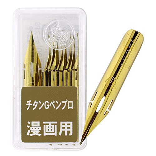 Zebra Comic Pen Nib Tipo Professionale G Model Titanium 10 Pezzi (Pg-7B-C-K)