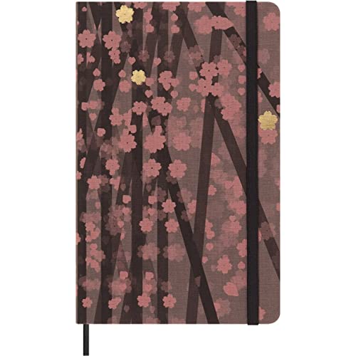 Moleskine Notebook In Edizione Limitata, Taccuino Sakura Con Grafiche A Tema, Pagine Bianche E Copertina Rigida In Tessuto, Formato Large 13X21 Cm, 24