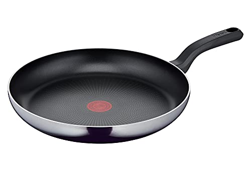 Tefal D52608 Resist - Padella 32 Cm, Rivestimento Antiaderente In Titanio, Indicatore Di Temperatura Termo-Segnale, Facile Da Pulire, Tecnologia Flame