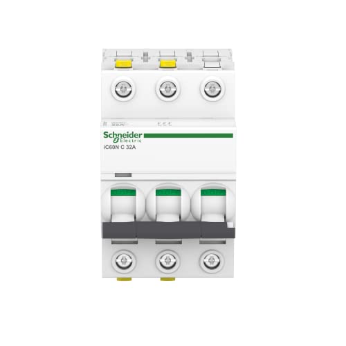 Schneider A9F04332 Interruttore Differenziale Ic60N, 3P, 32A, C