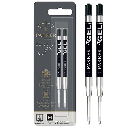 Parker Ricarica Gel Per Penna A Sfera, Punta Media, Nero, Confezione Da 2