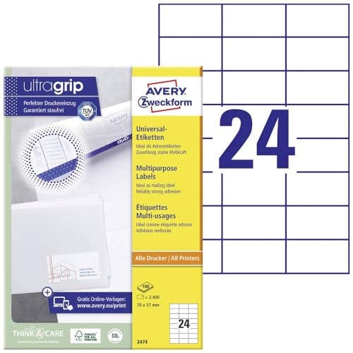 Avery 3474 Etichetta Multiuso 70X37 Mm