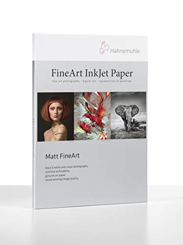 Hahnemühle Digital Fine Art Photo Rag Papier, 310 G/M² 210 X 297 Mm Bianco Chiaro, 25 Pezzi