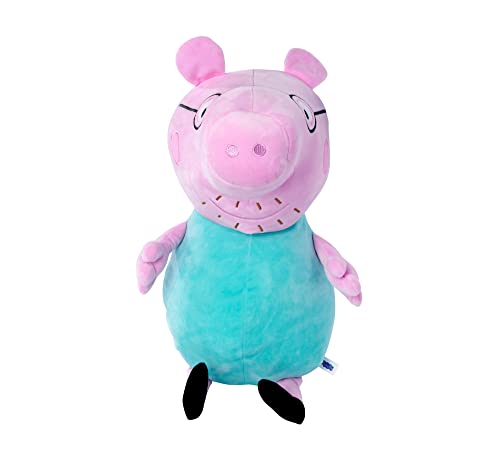 Simba Peppa Peluche Papà Pig, 37 Cm, Colore Bianco/Beige, 0, 4006592057664
