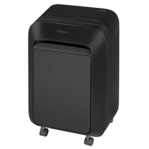 Fellowes Distruggi Documenti A Miniframmento Lx210, 16 Fogli, Per Piccolo Ufficio, Da 1 A 3 Utenti, Cestino Da 23 Litri, Distruggidocumenti Con Tecnol