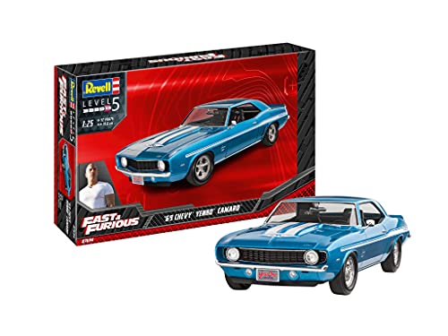 Revell And The 07694 1969 Chevy Camaro Yenko (Fast & Furious) 1:25 Scale 1969-Chevy, Scala, Colore Black, Rev07694