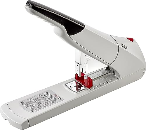 Novus - Cucitrice A Blocco (Da Ufficio), B 56/3, 210 Fogli, 65 Mm, Colore: Grigio Chiaro/Nero