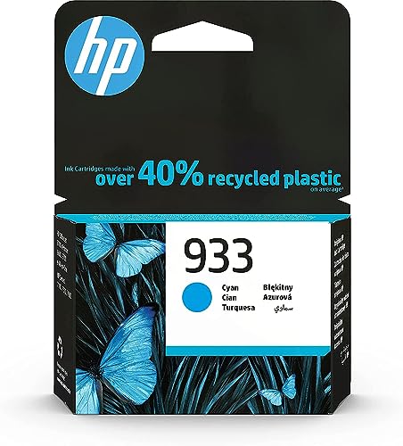 Hp 933 Ciano, Cn058Ae, Cartuccia Originale Hp Da 330 Pagine, Compatibile Con Stampanti Hp Officejet 6100, 6600, 6700, 7110, 7130, 7140, 7510, 7610, 76