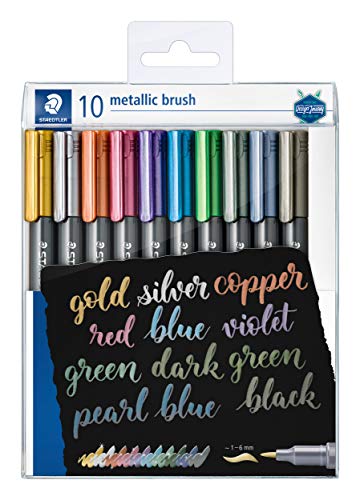 Staedtler 8321 Tb10 - Pennarelli Metallizzati, 10 Colori Assortiti