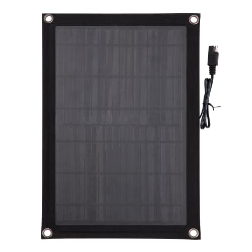 Technaxx Tx-209 Caricabatterie Solare 12V Da 10W, Pannello Solare Portatile Con Morsetti Per La Batteria E Presa Accendisigari Da 12V - Per Le Batteri