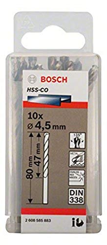 Bosch Accessories Hss-Co Din338: 4,5 X 47 80: 10 Uds