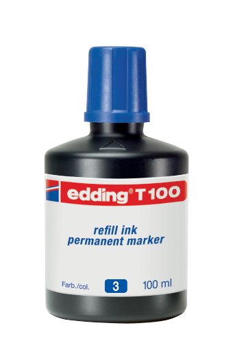 Edding T100-03 Flacone Inchiostro, Blu