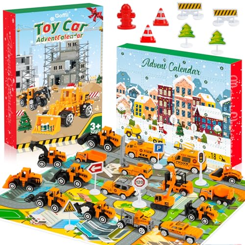 Calendario Avvento Macchinine 2023, Regalo Bambino 2 3 4 5 6 Anni Macchinine Per Bambini 3-6 Anni Giocattoli Bambino 3-6 Anni Calendario Dell'Avvento
