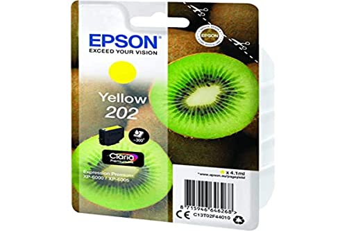 Epson 2893478 202 4,1 Ml, 300 Pagine, Giallo, Expression Photo Xp-6000, Xp-6005, 4,1 Ml, 300 Pagine