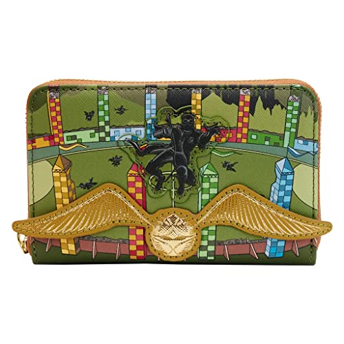 Loungefly Harry Potter Purse Golden Snitch Nuovo Ufficiale Verde Zip Around