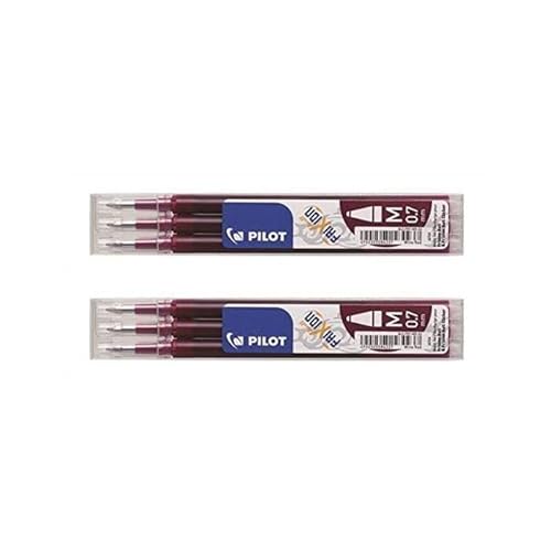 Pilot Set Di 2 Confezioni Da 3 Ricariche Roller Frixion Ball Bls-Fr7 Punta Media Bordeaux