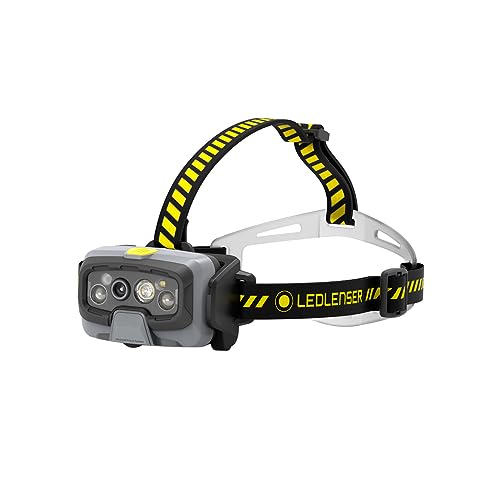 Ledlenser Hf8R Lampada Frontale A Led Ricaricabile Da Lavoro | Lampada Frontale A Led Da 1600 Lumen | Lampada Frontale Da Avventura Impermeabile Con L