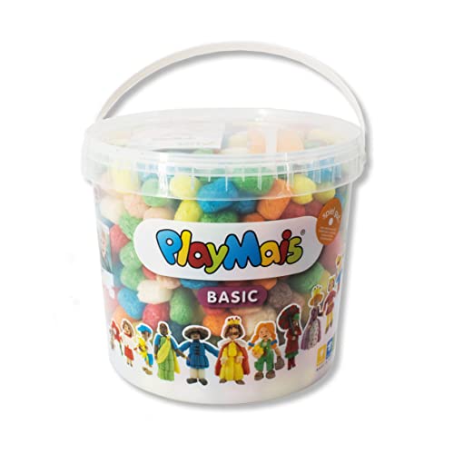 Playmais Basic 500 Kit Costruzioni Per Bambini Da 3 Anni | 500 Giocattolo Naturale | Stimola Creatività E Capacità Motorie | Regalo Per Ragazze E Raga