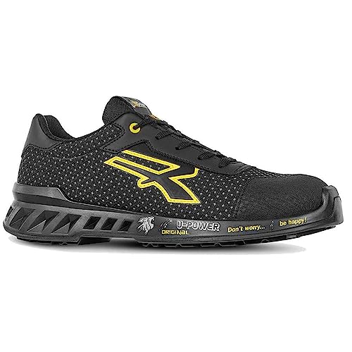 U-Power Matt S3 Src Ci Esd Rv20014 Nero Giallo Scarpe Antinfortunistiche, Scarpe Da Ginnastica Unisex Leggere Antiperforazione, Suola In Rafia, Insert