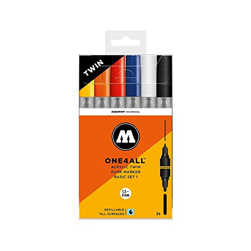Molotow One4All Acrylic Twin Pump Marker Basic Set 1 (6)