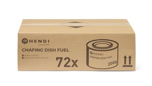 Hendi Pasta Combustibile, Senza Fuliggine E Inodore, Tempo Di Combustione ± 3 Ore, 72 Pezzi, Gel Combustibile, Per Serbatoio Di Calore, Per Chafing Di