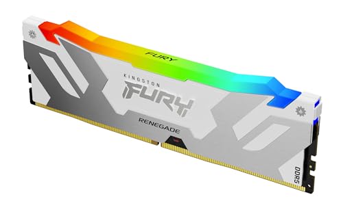 Kingston Fury Renegade Bianco Rgb Xmp 16Gb 6800Mt/S Ddr5 Cl36 Dimm Memoria Gaming Per Computer Fissi- Kf568C36Rwa-16