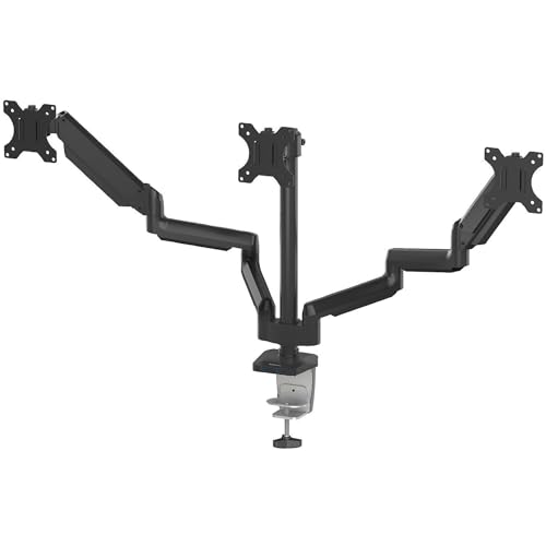 Fellowes Braccio Monitor Triplo Platinum Series, Ergonomico, Con Funzioni Di Oscillazione Orizzontale, Inclinazione, Rotazione, 2 Porte Usb, Dimension