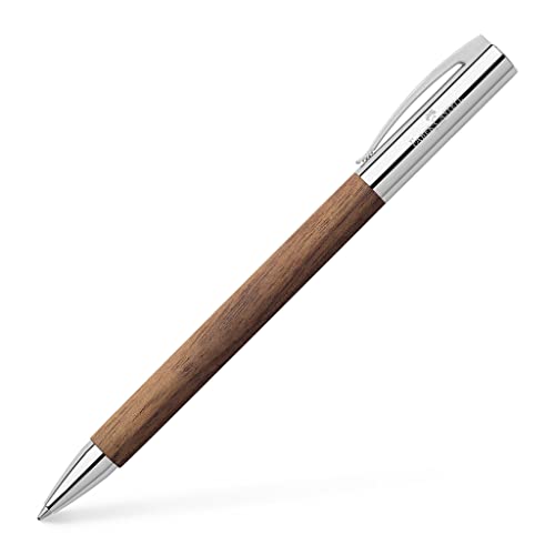 Faber-Castell 148531 - Biro A Rotazione Ambition Noce, Refill Biro B, Colore Scrittura Nero