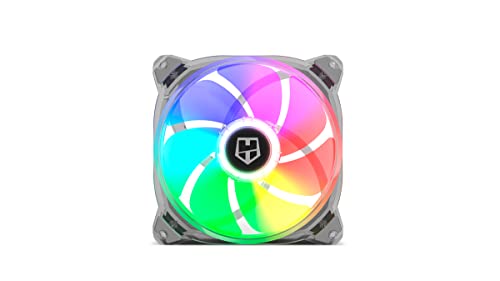 Nox Hummer X140-Fan -Nxhummerx140Fan- Ventola Per Case Pc Da 140 Mm, Argb, 7 Pale Traslucide, Design Super Sottile E Silenzioso, Cuscinetti Idraulici,