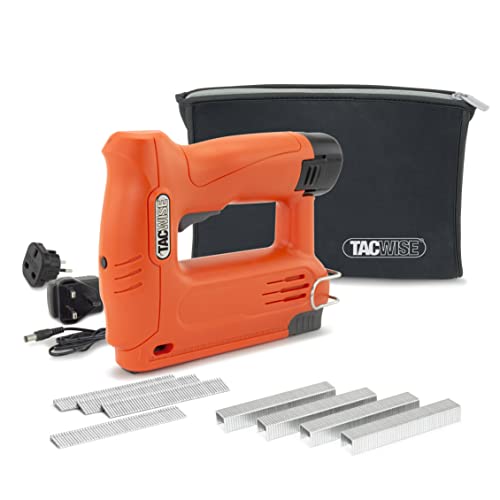 Tacwise 1586 140-180El - Pistola Per Graffette/Chiodi Senza Fili, 12 V, Con Custodia, 200 Graffette E Chiodi, Utilizza Chiodi Tipo 140 180