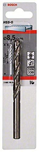 Bosch Professional 1X Hss-G Punta Per Metallo (Ø 8.5 Mm, Robust Line, Accessorio Per Trapani)
