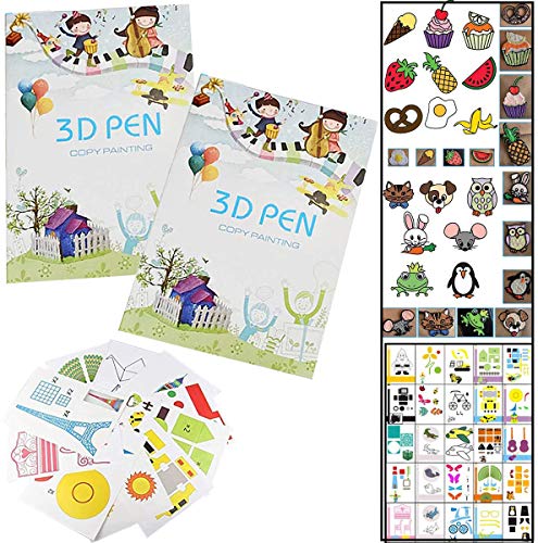 Modelli Di Penne 3D, Fiyuer Stampo Carta 3D Penna Di Stampa 3D, 40 Modelli Cartoni Animati Stampo Carta Per Bambini Fai Da Te, Per Creare Opere Miglio